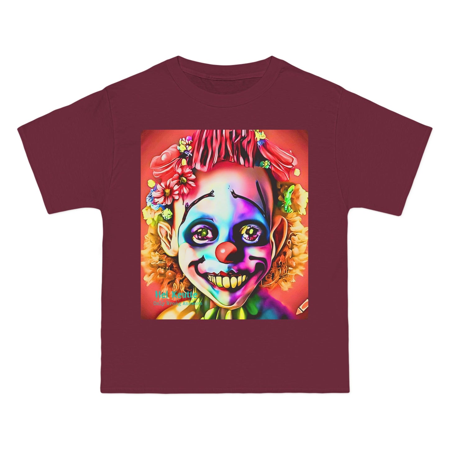 SQUEAKY - Unisex Oversize Tee - Colorful and Quirky Clown Art T-Shirt!