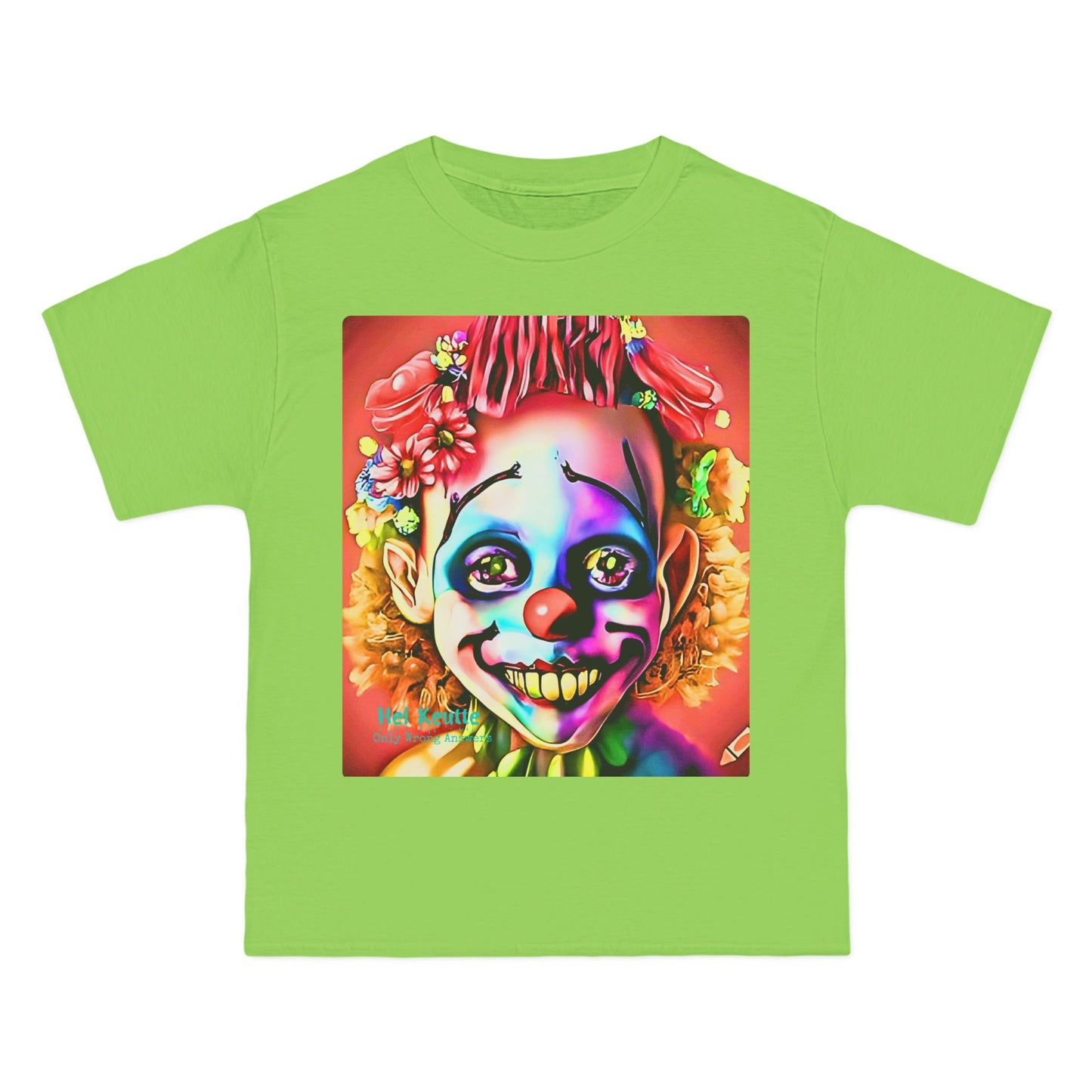 SQUEAKY - Unisex Oversize Tee - Colorful and Quirky Clown Art T-Shirt!