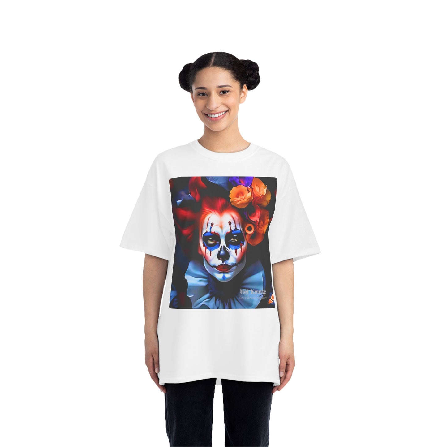 MADAME SERAPHINA - Unisex Oversize Tee - Colorful and Quirky Clown Art T-Shirt!