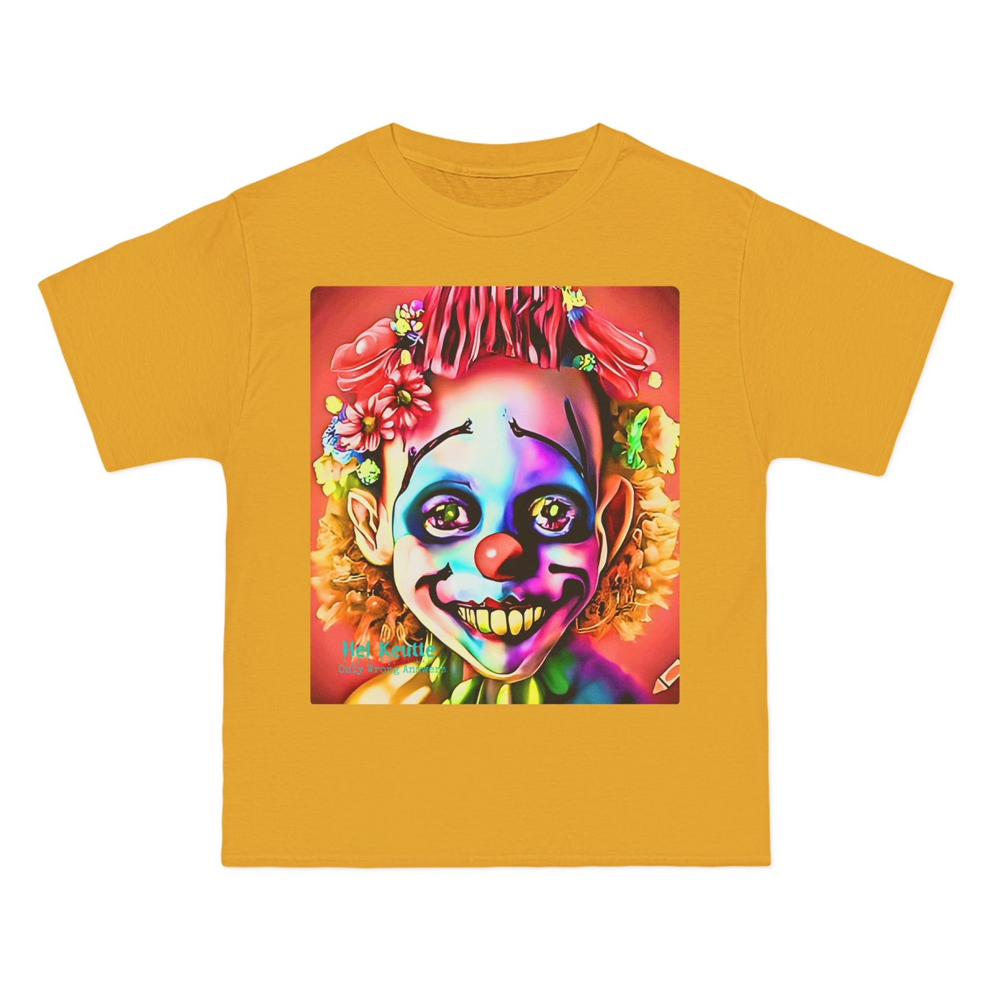 SQUEAKY - Unisex Oversize Tee - Colorful and Quirky Clown Art T-Shirt!