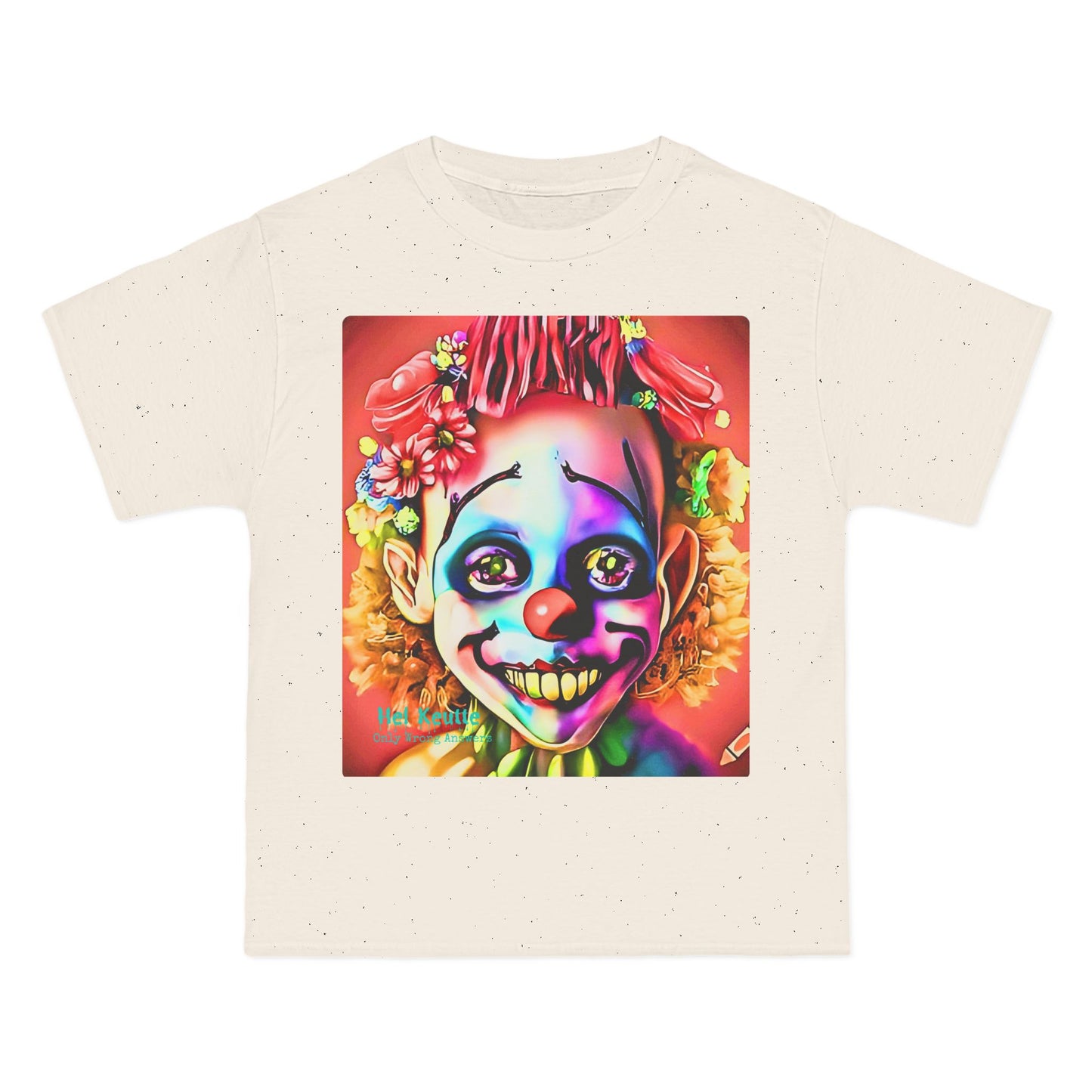 SQUEAKY - Unisex Oversize Tee - Colorful and Quirky Clown Art T-Shirt!