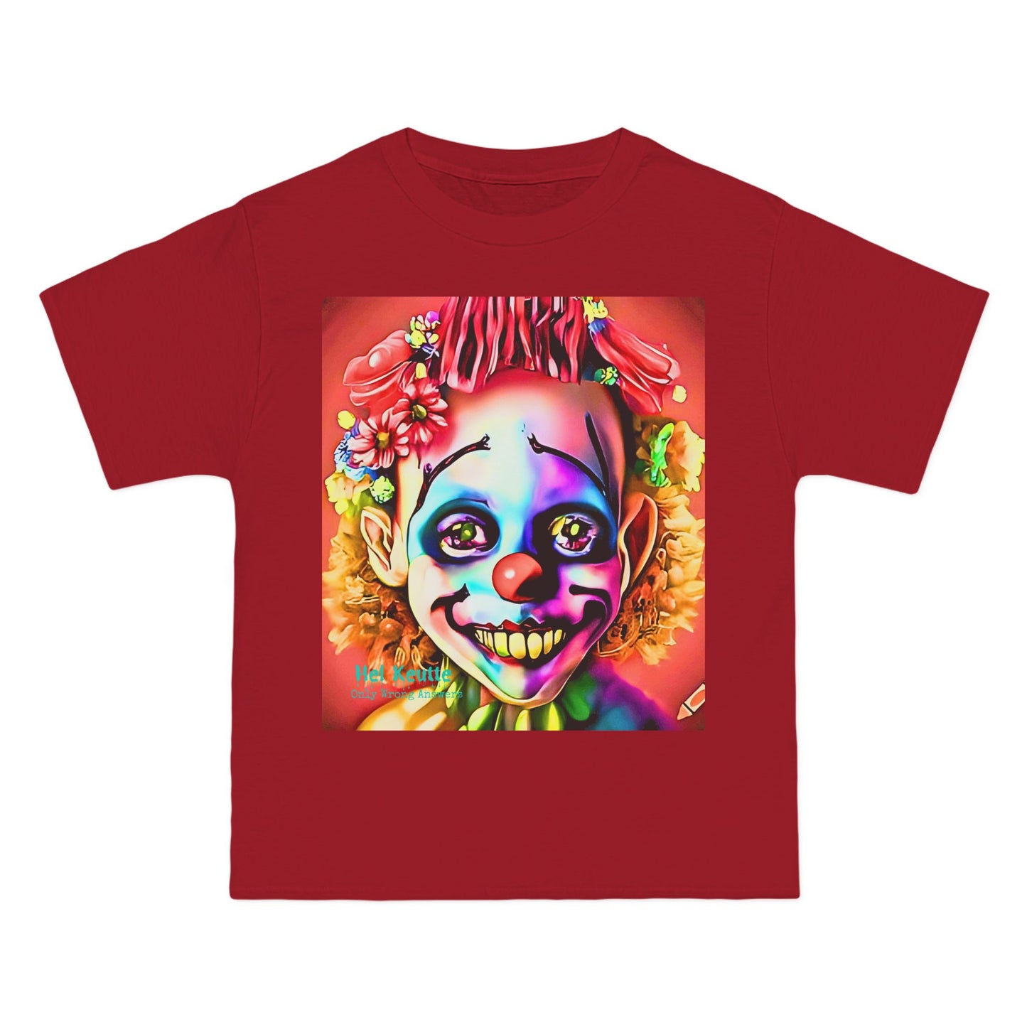 SQUEAKY - Unisex Oversize Tee - Colorful and Quirky Clown Art T-Shirt!
