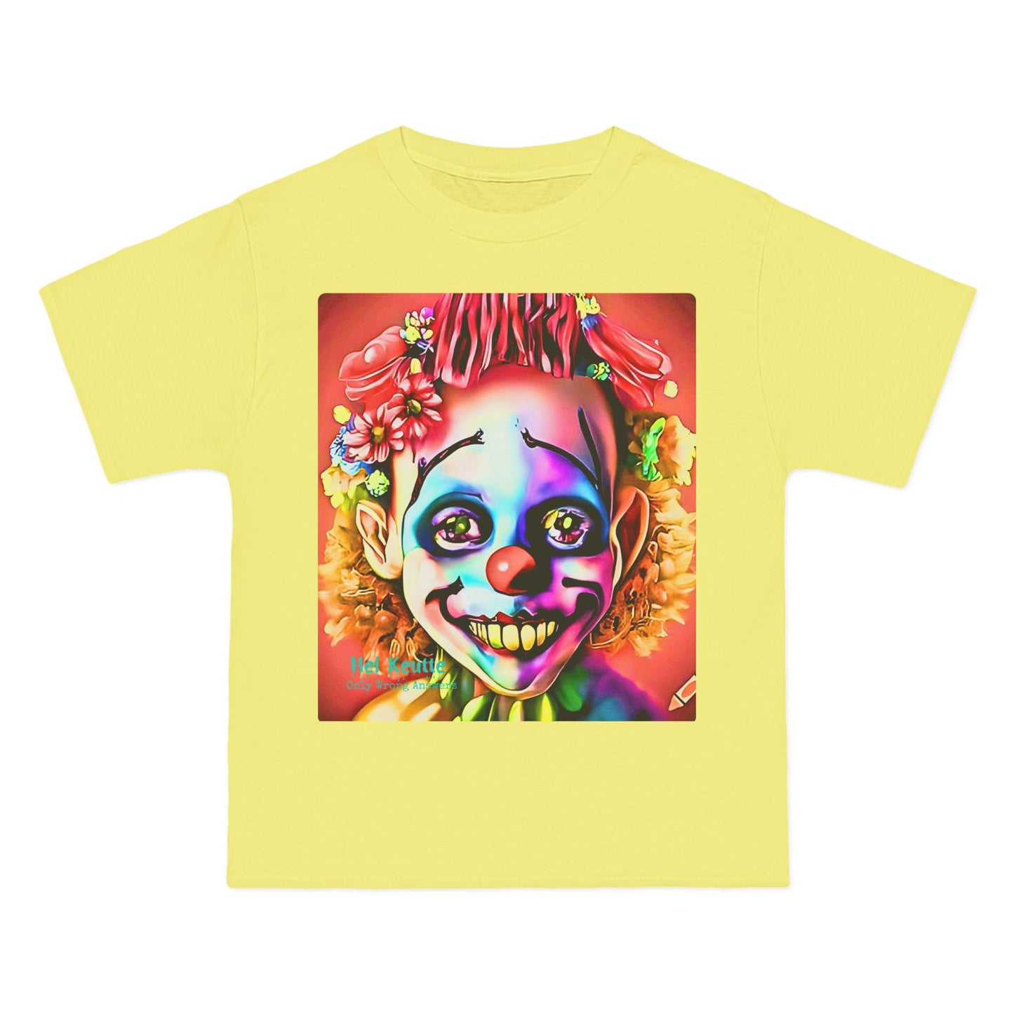 SQUEAKY - Unisex Oversize Tee - Colorful and Quirky Clown Art T-Shirt!