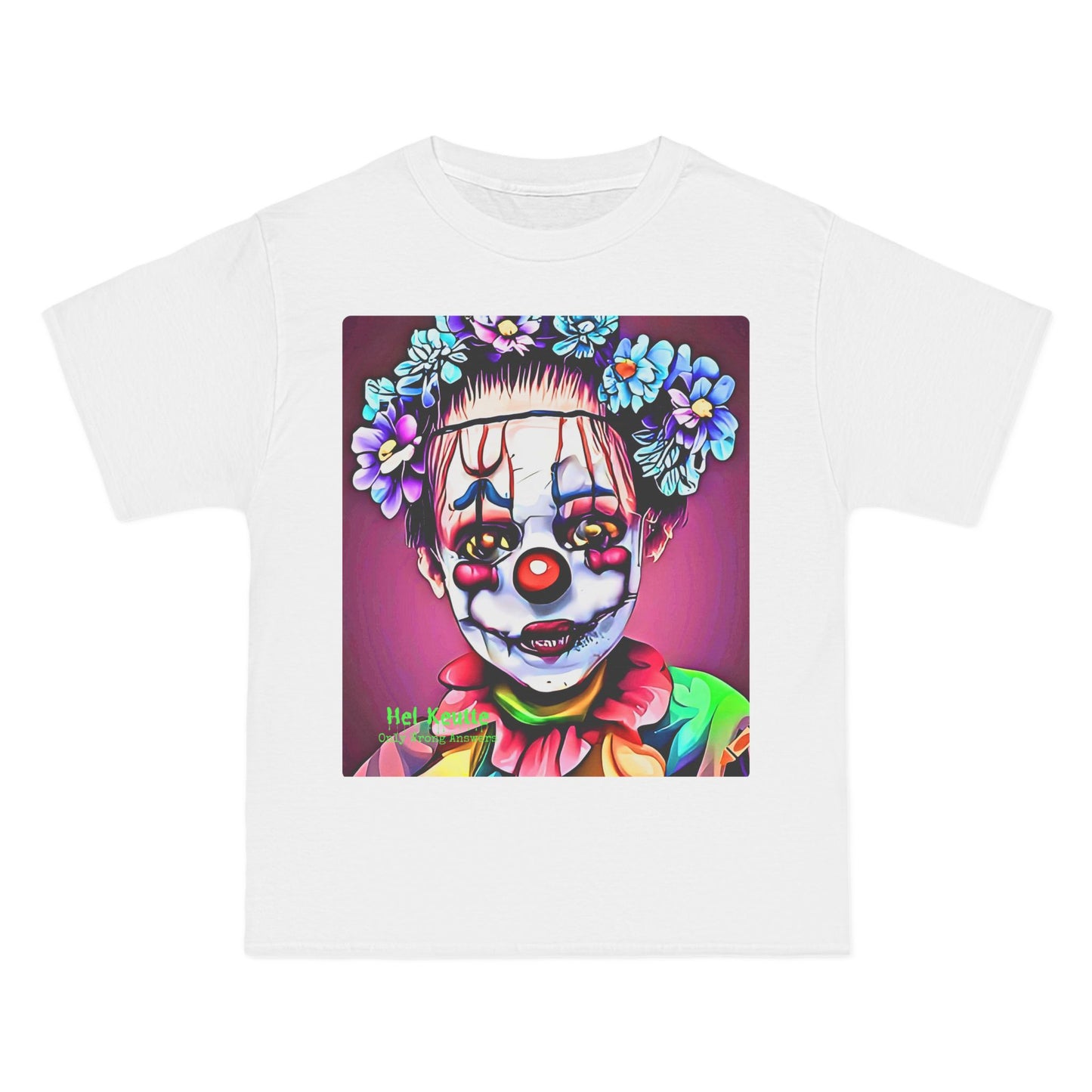 POPCORN - Unisex Oversize Tee - Colorful and Quirky Clown Art T-Shirt!