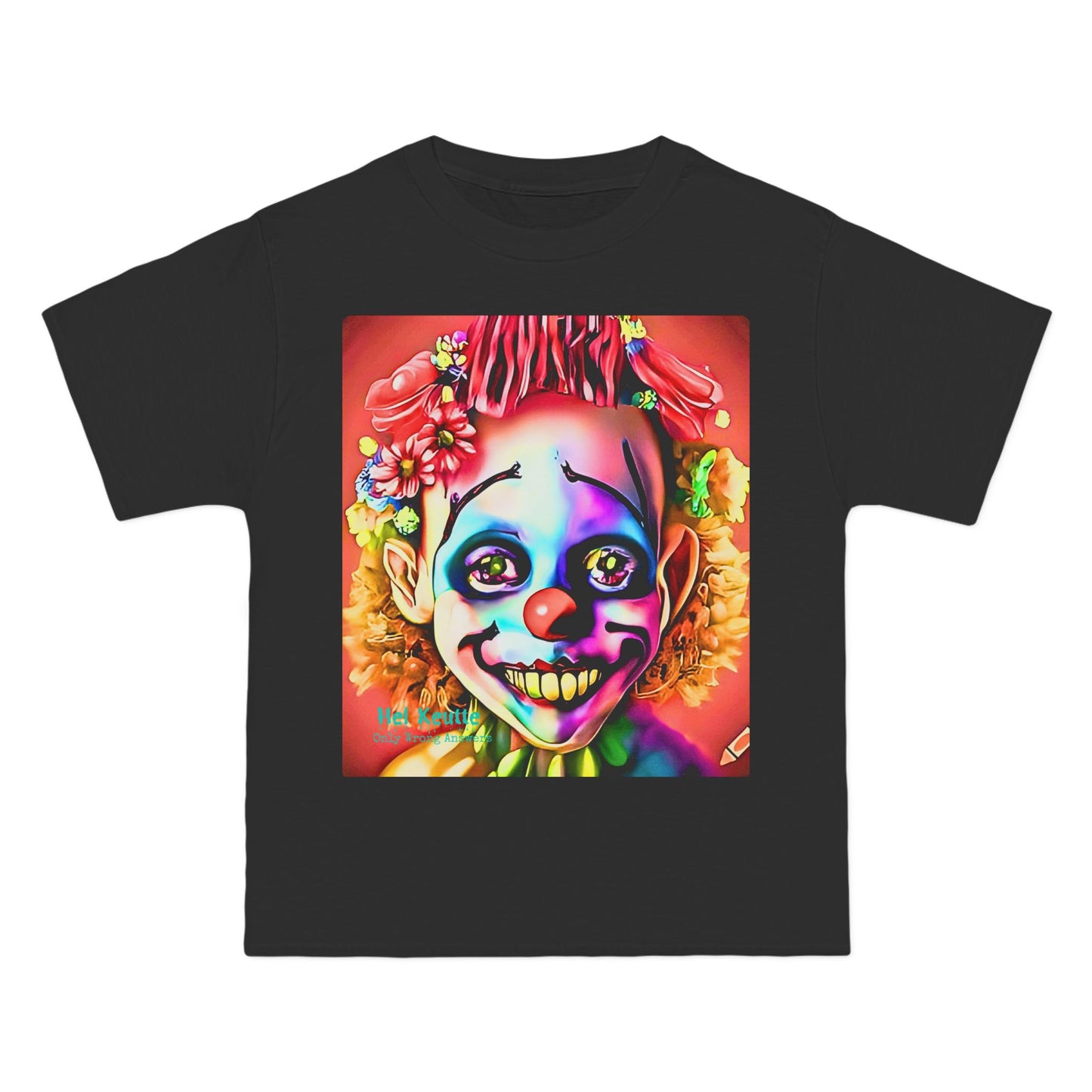 SQUEAKY - Unisex Oversize Tee - Colorful and Quirky Clown Art T-Shirt!