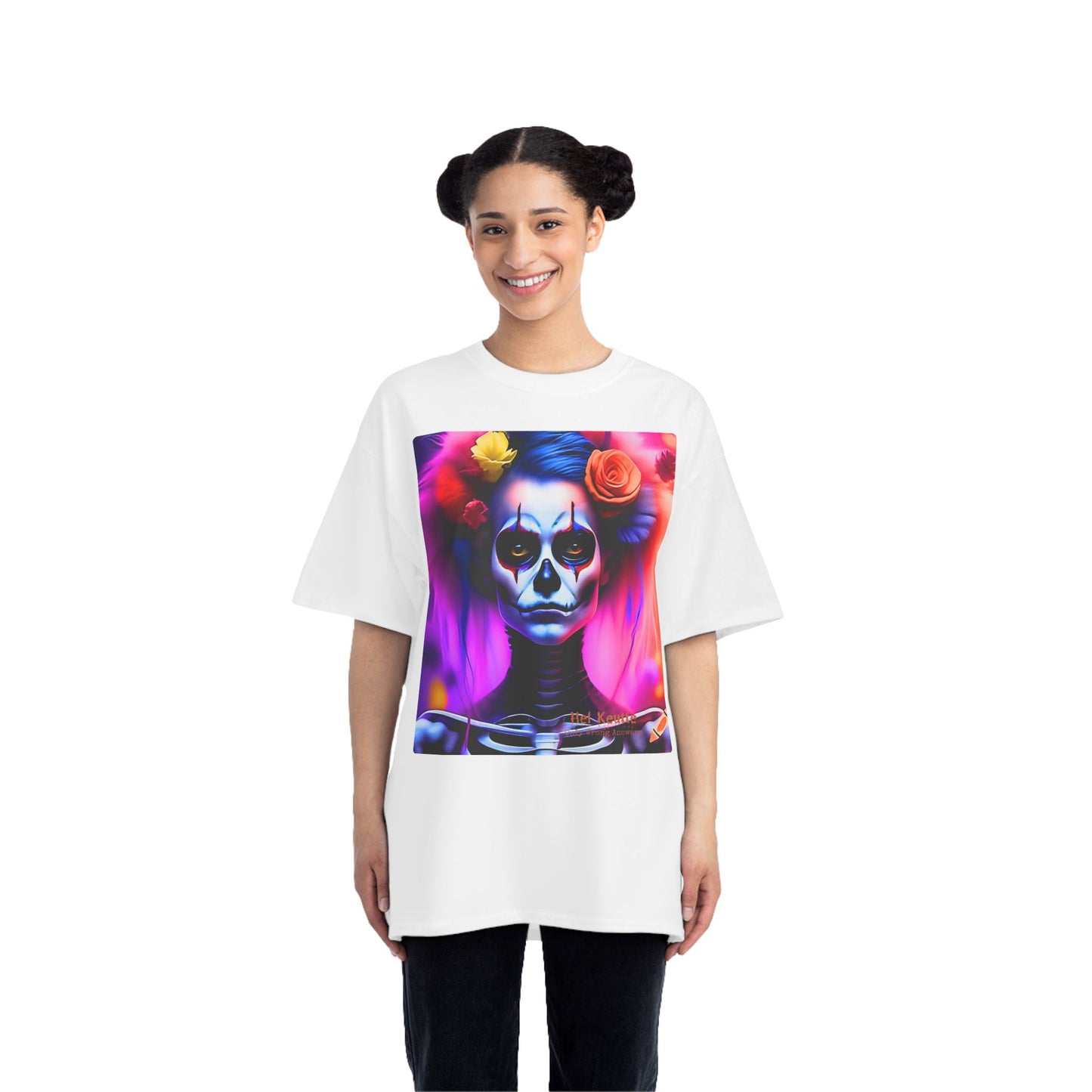 SKELARA - Unisex Oversize Tee - Colorful and Quirky Clown Art T-shirt!
