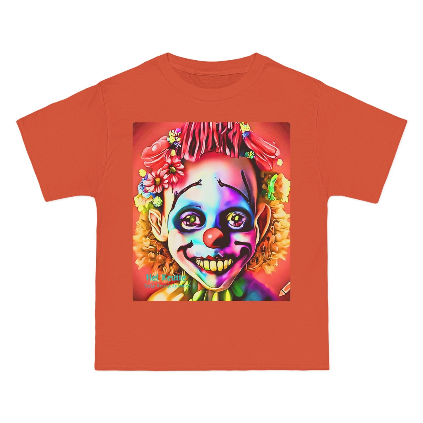 SQUEAKY - Unisex Oversize Tee - Colorful and Quirky Clown Art T-Shirt!