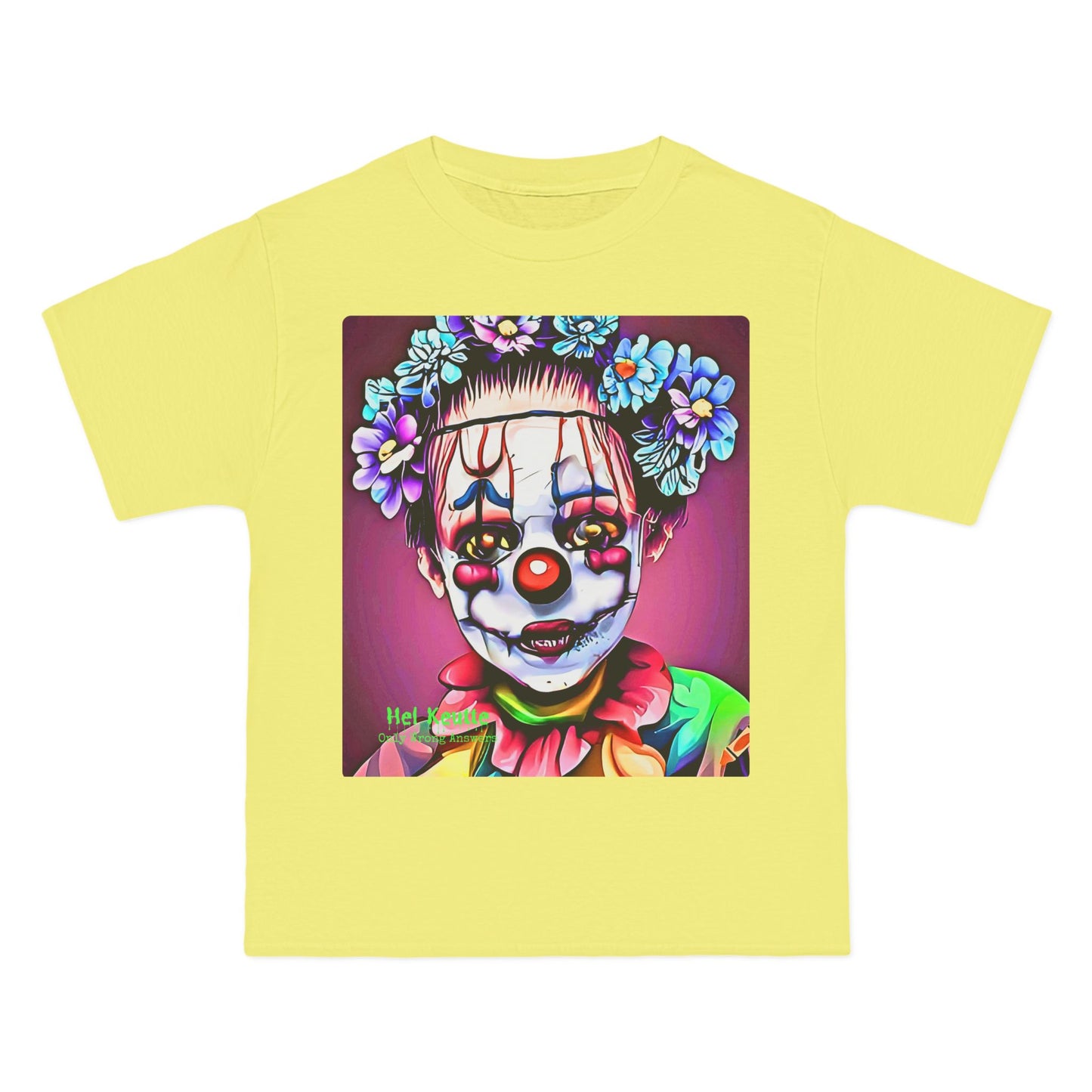 POPCORN - Unisex Oversize Tee - Colorful and Quirky Clown Art T-Shirt!