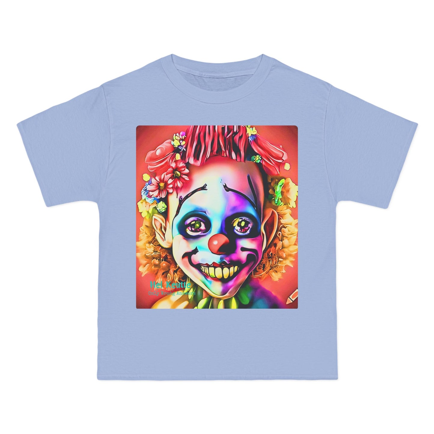SQUEAKY - Unisex Oversize Tee - Colorful and Quirky Clown Art T-Shirt!