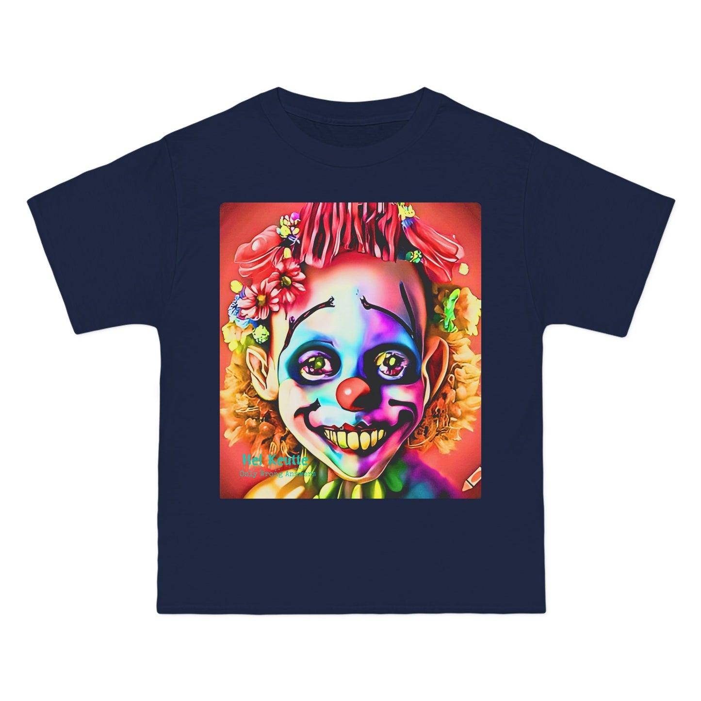 SQUEAKY - Unisex Oversize Tee - Colorful and Quirky Clown Art T-Shirt!